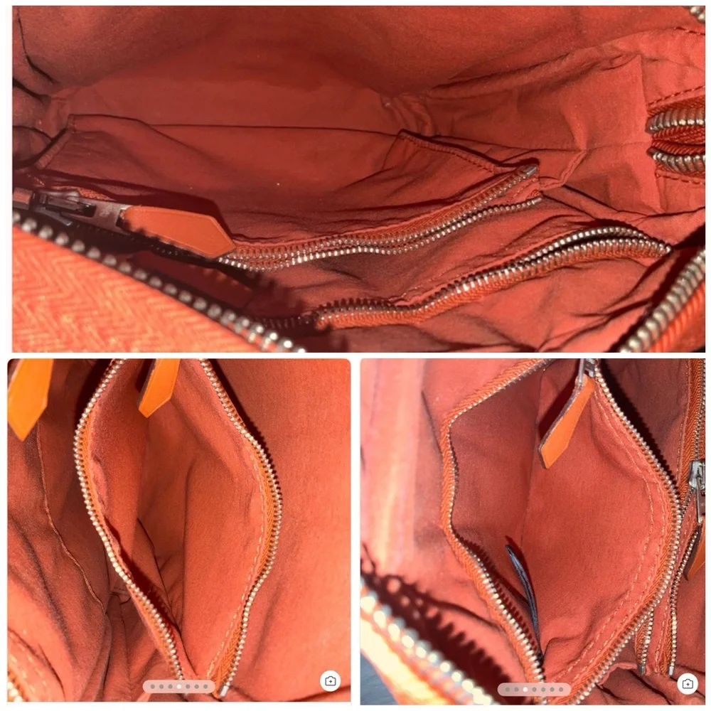 Hermes Acapulco Toile Chevron Shoulder Bag